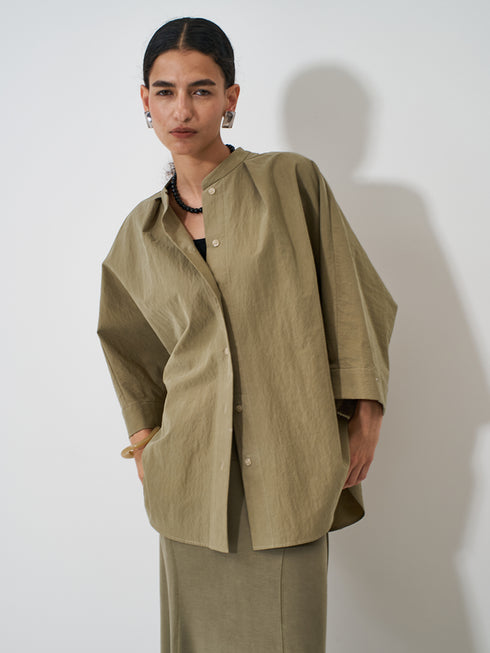 【 予約:2月上旬 】ROUND FORM SHIRT /Y261-11005